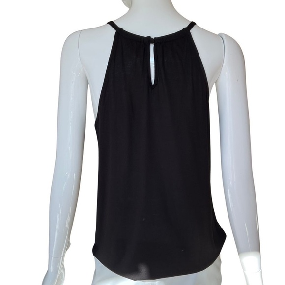 INC International Concepts Black Silver Sequin Trim Relaxed Fit Tank Top Size Sm - Picture 3 of 6